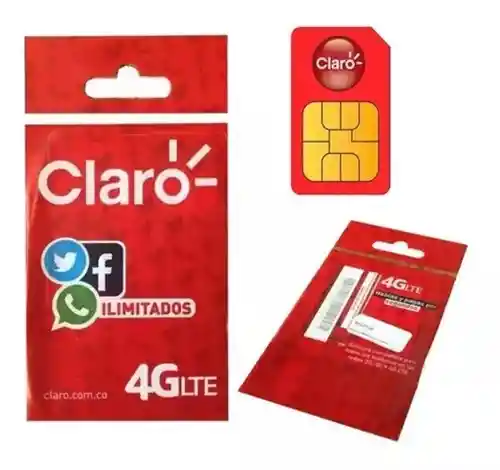 Sim Card Activa Claro +paquete Claro 30 Dias Todo + Sim Card + 80 Gb