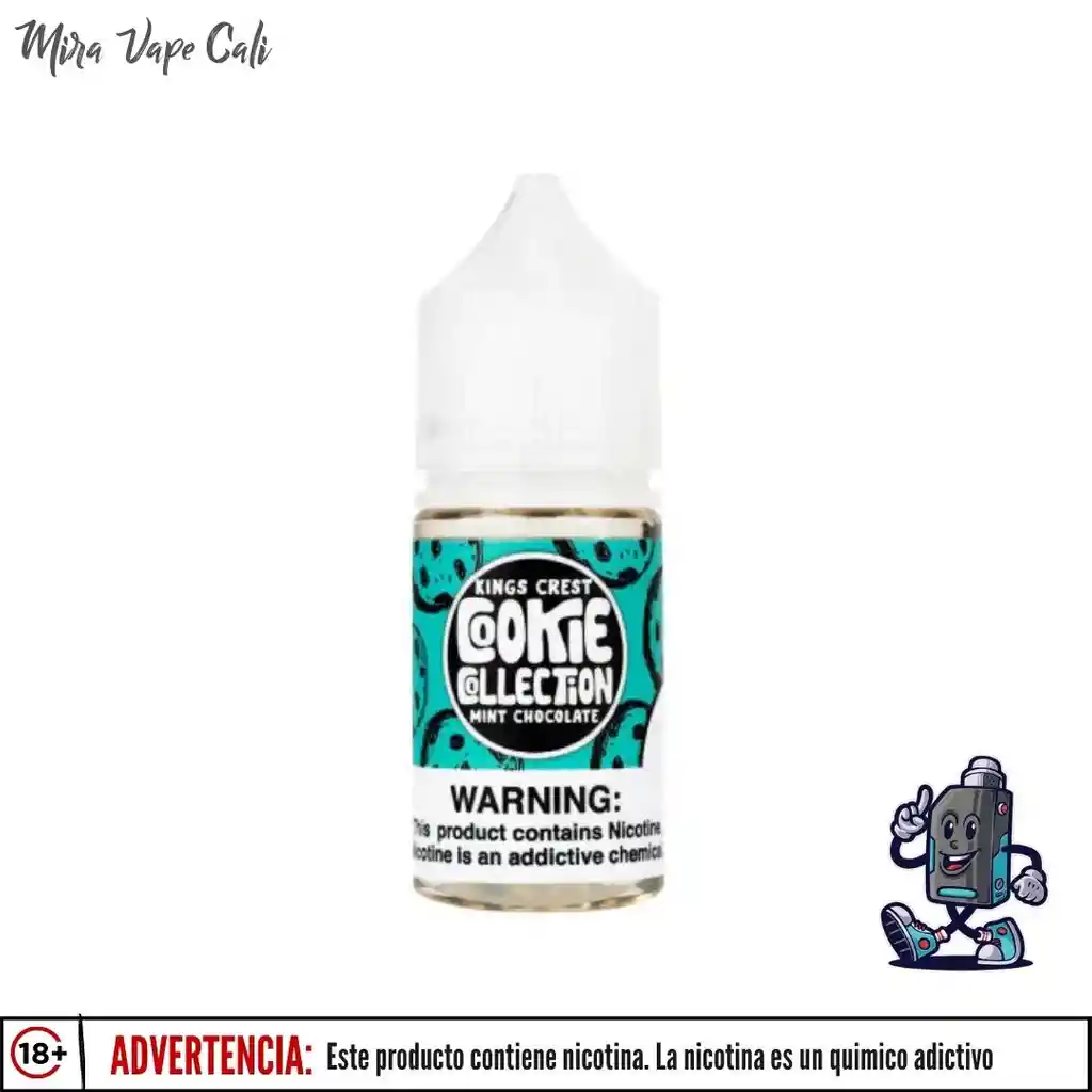 King's Crest Salt - Mint Cookie E-liquid, Sales De Nicotina