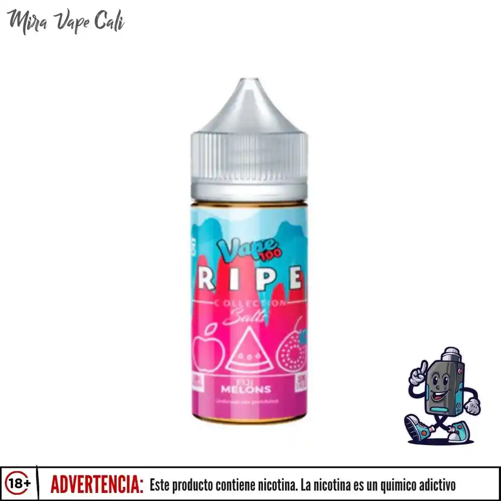 Ripe Ice Salts Collection - Fiji Melons E-liquid, Sales De Nicotina