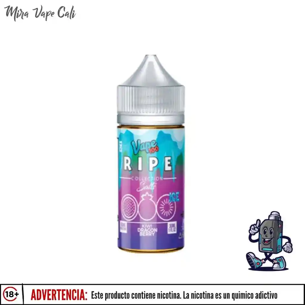 Ripe Ice Salts Collection - Kiwi Dragon Berry E-liquid, Sales De Nicotina