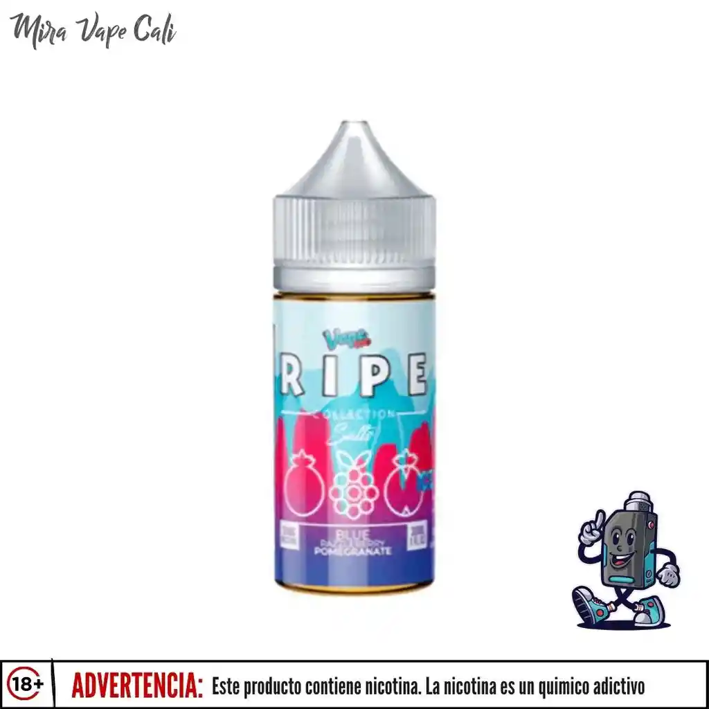 Ripe Ice Salts Collection - Blue Razzleberry Pomegranate E-liquid, Sales De Nicotina