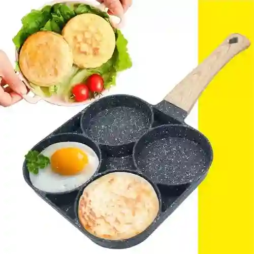 Sarten Antiadherente 4 Puestos Para Huevos Arepas