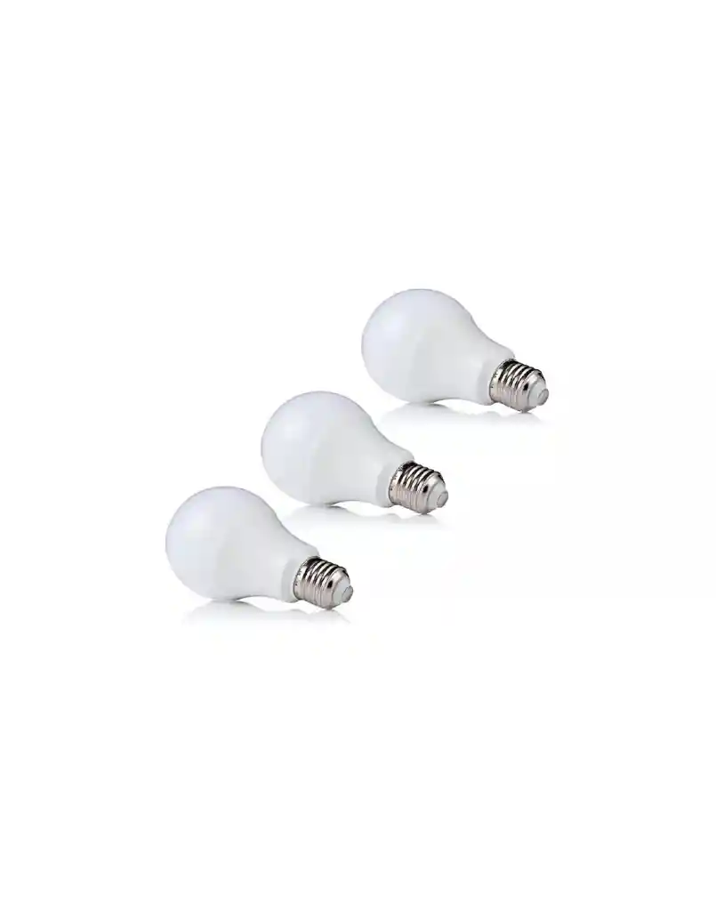 Kit X3 Bombillos Led Luz Blanca 9w E27