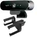 Cámara Web Cam Logitech Brio 4k 90fps + Obsequio Soporte Puerto Tipo C
