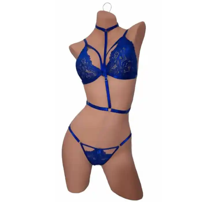 Conjunto Lenceria Para Mujer Azul