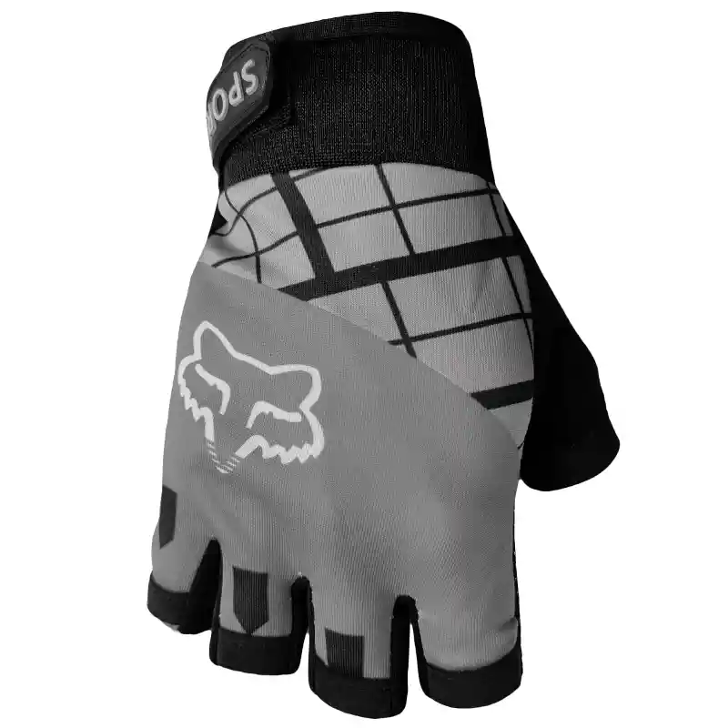 Guantes Eco Fox Medio Dedo Gris