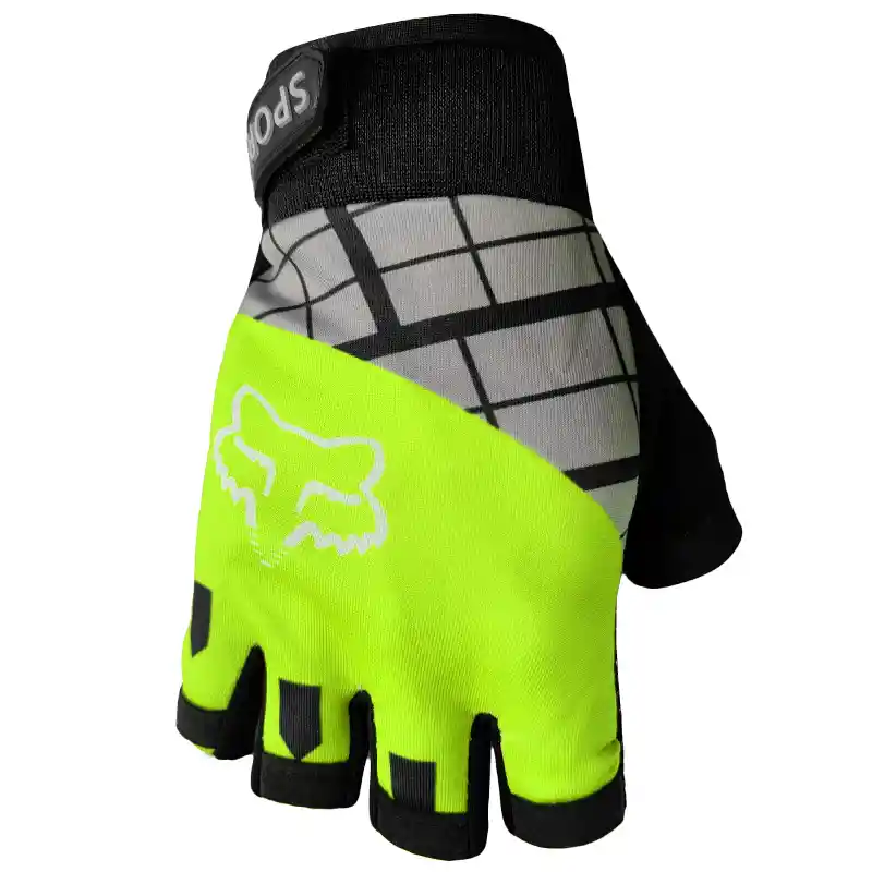 Guantes Eco Fox Medio Dedo Verde