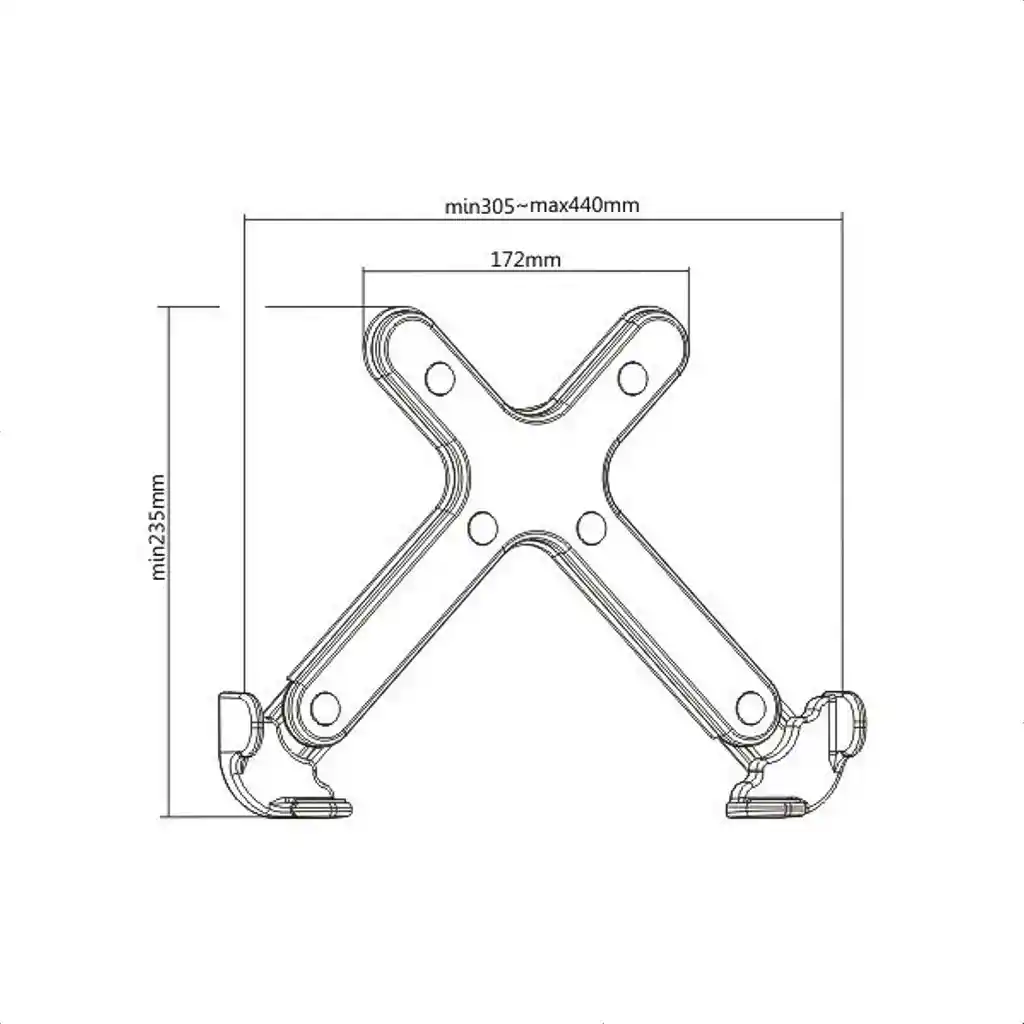 Base Adaptador Vesa Universal Portátil 11 17 Techgo Plh-5