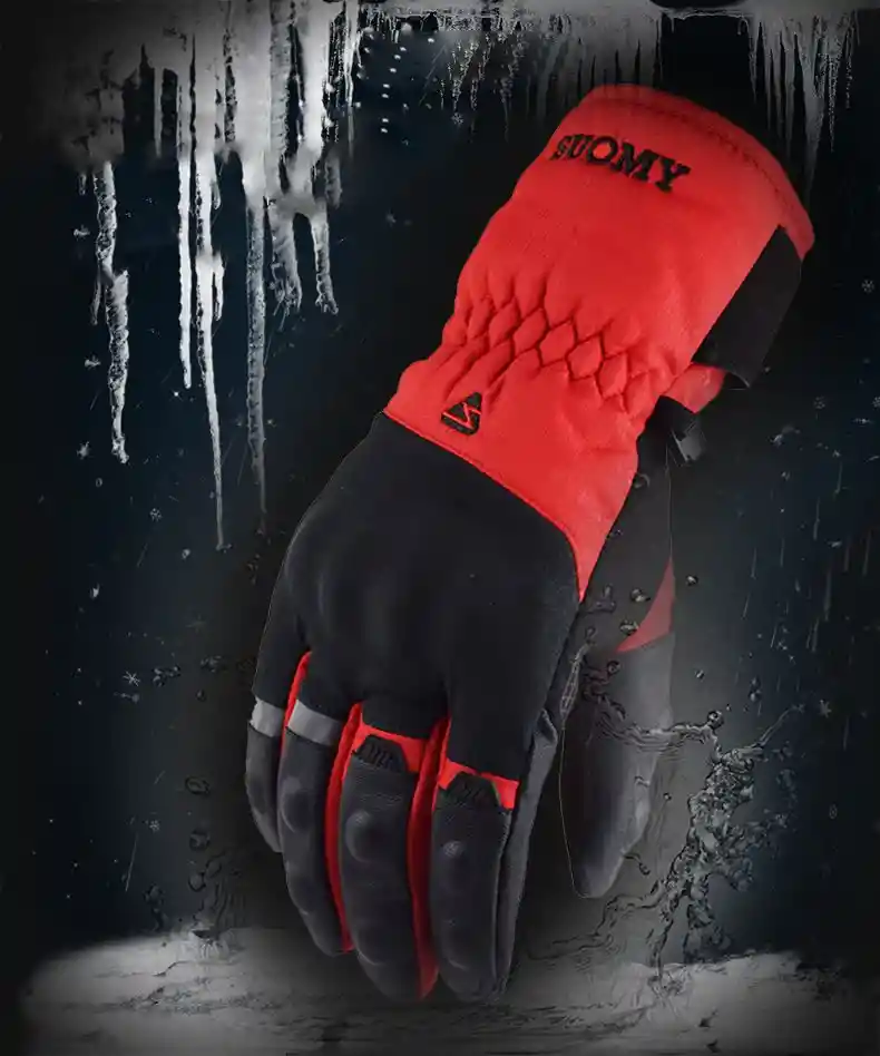 Guantes De Invierno Para Motocicleta Pantalla Táctil Motorcross Impermeable A Prueba De Agua Negros