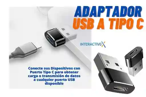 Adaptador Tipo C Hembra A Usb Macho / Convertidor Usb A Tipo C