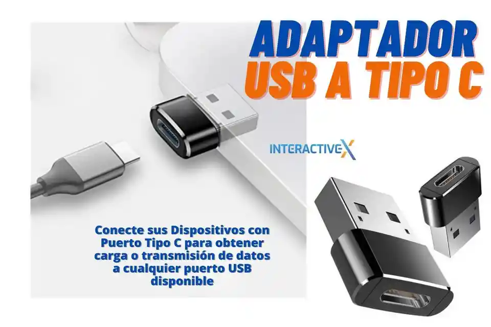 Adaptador Tipo C Hembra A Usb Macho / Convertidor Usb A Tipo C