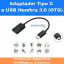 Adaptador Tipo C A Usb Hembra 3.0 / Cable Otg Tipo C