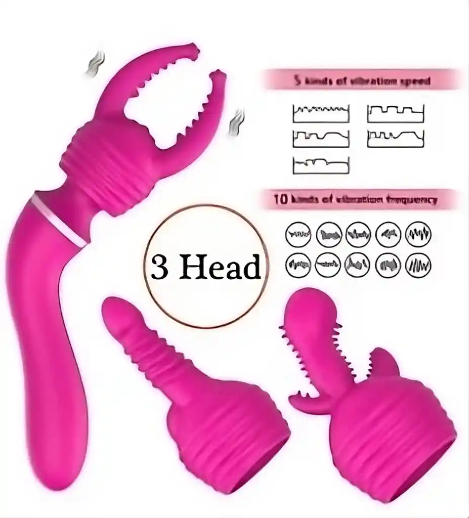 Vibrador Graceful Magic Wand Xoxoo Estimulador Doble De Clitoris Y Punto G, 10 Funciones