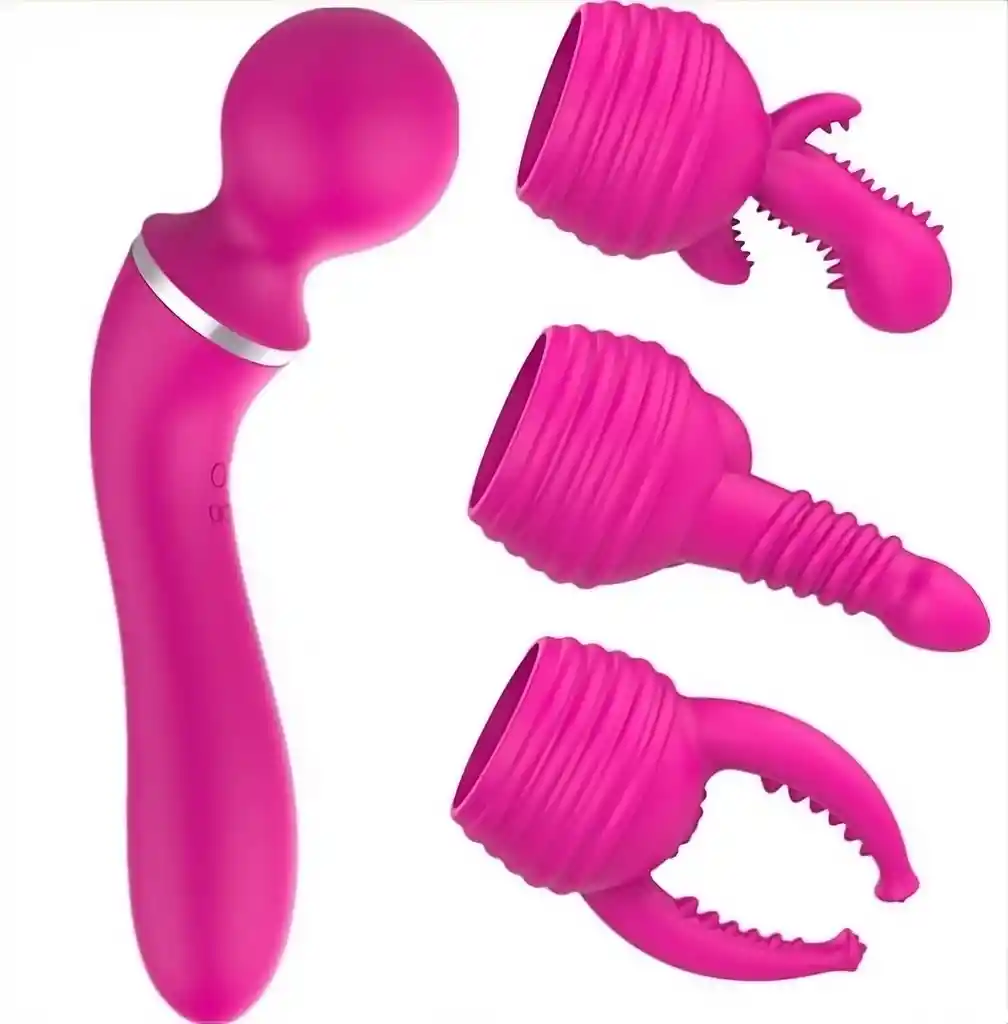 Vibrador Graceful Magic Wand Xoxoo Estimulador Doble De Clitoris Y Punto G, 10 Funciones