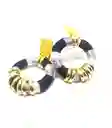 Aretes Tejidos Aros Negro