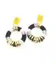 Aretes Tejidos Aros Negro