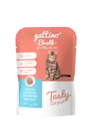 Alimento Humedo Para Gatos Caldo De Carne De Atun Con Espinacas 40gr