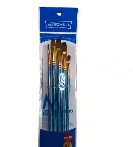 Set Pincel Lengua De Gato X5 Azul