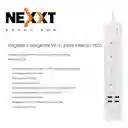 Regleta Inteligente Wifi Nexxt, Google Alexa / 4 Tomas 4 Usb