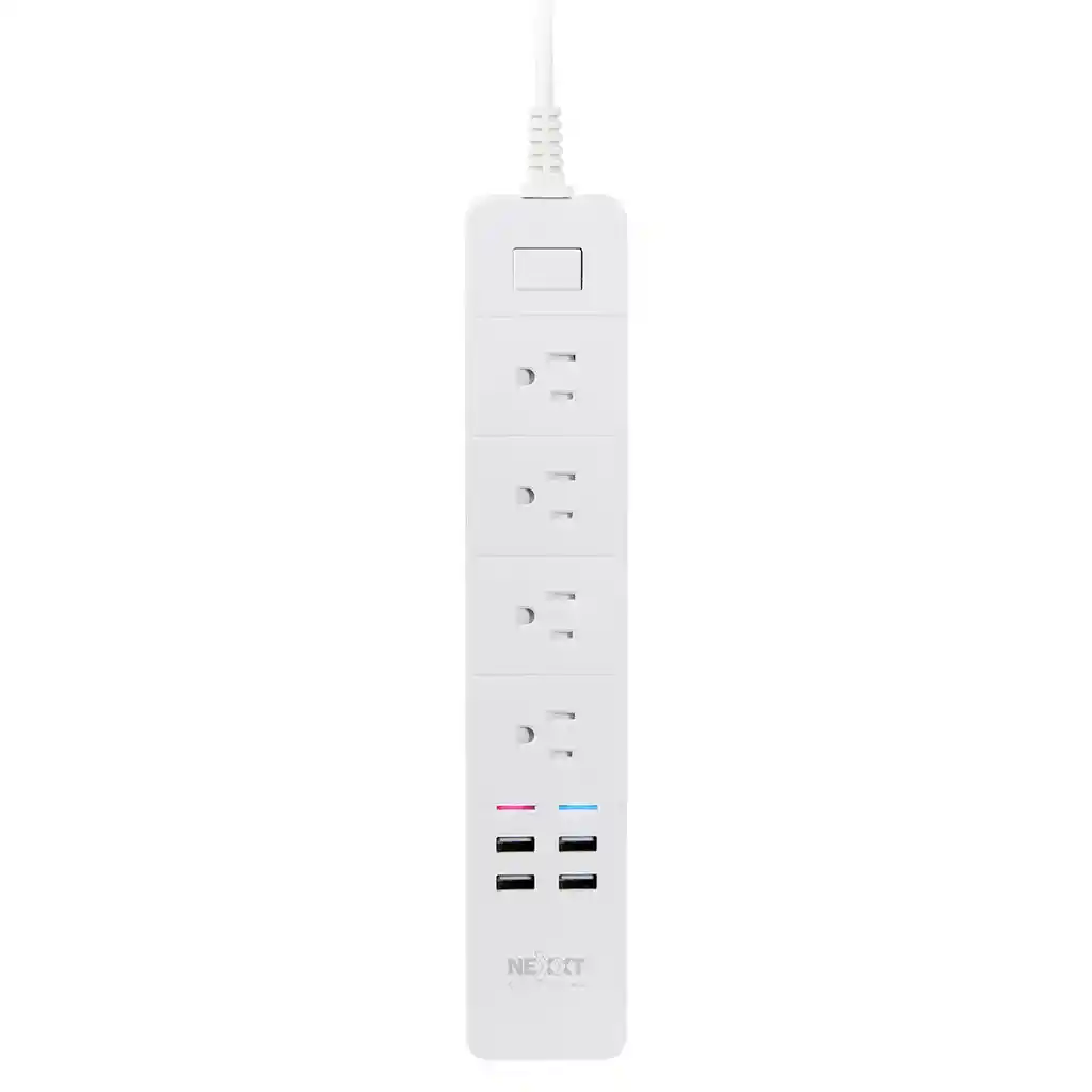 Regleta Inteligente Wifi Nexxt, Google Alexa / 4 Tomas 4 Usb