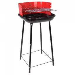 Asador A Carbon Rojo Negro