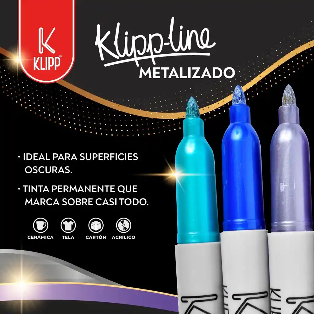 Marcadores Metalicos X6 Klipp