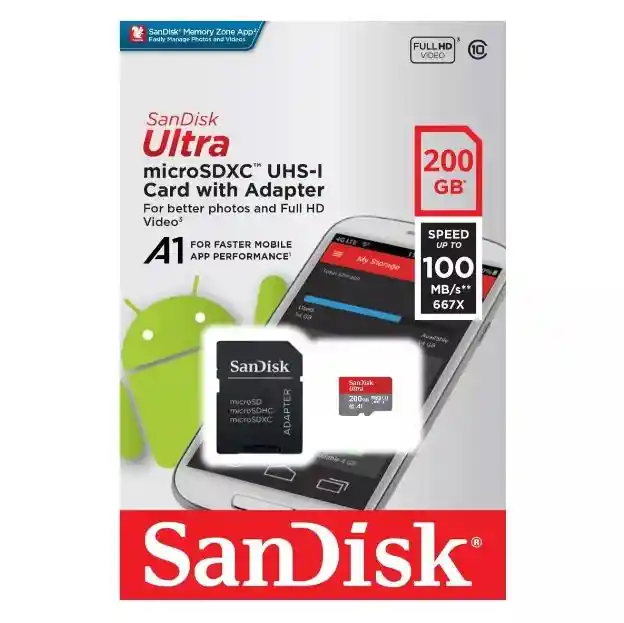 Memoria Micro Sd Sandisk Ultra De 200gb