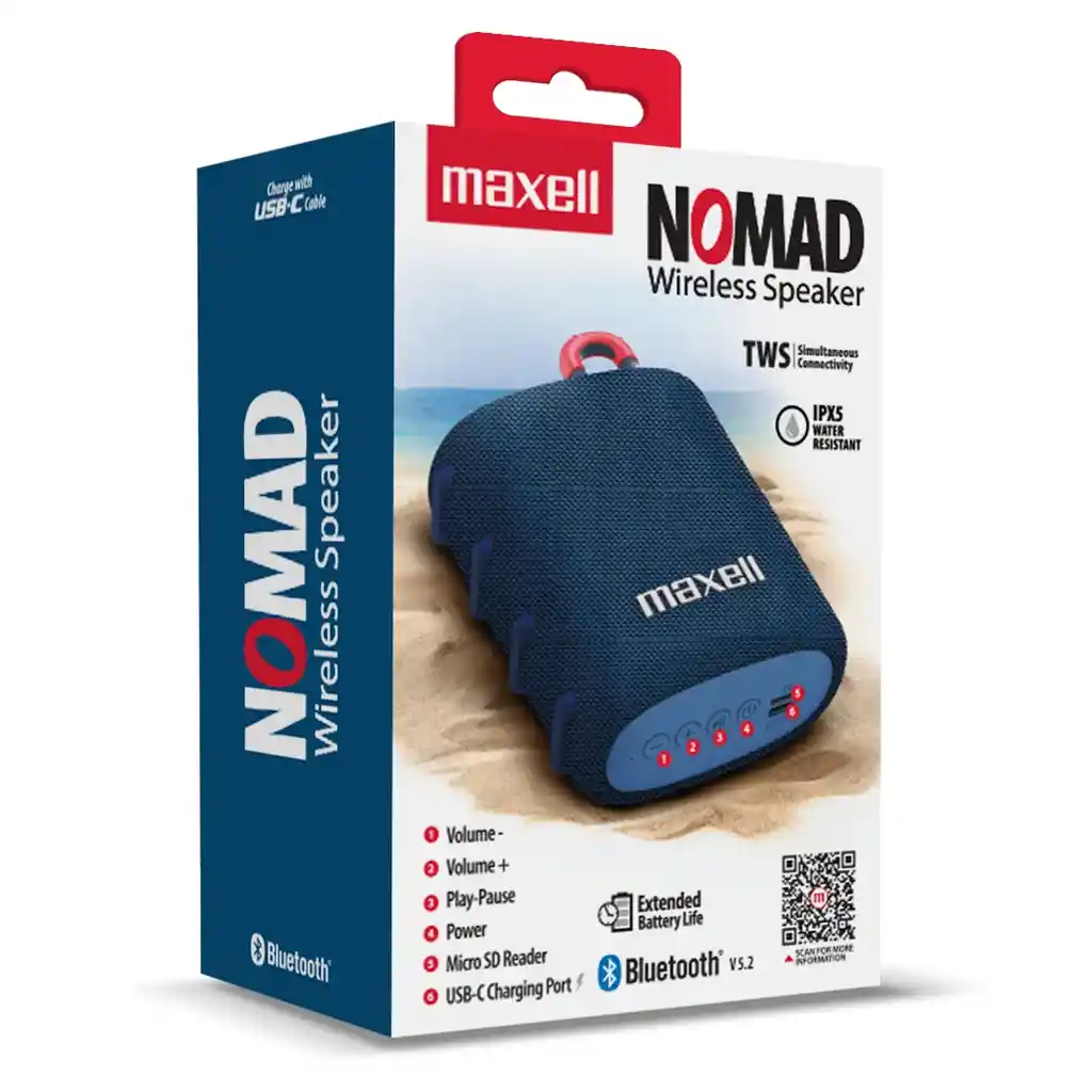 Maxell Bocina nomad Bluetooth Navy