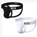 Suspensorio Box Importado Jockstrap Hombre Men 95% Cottom Blanco