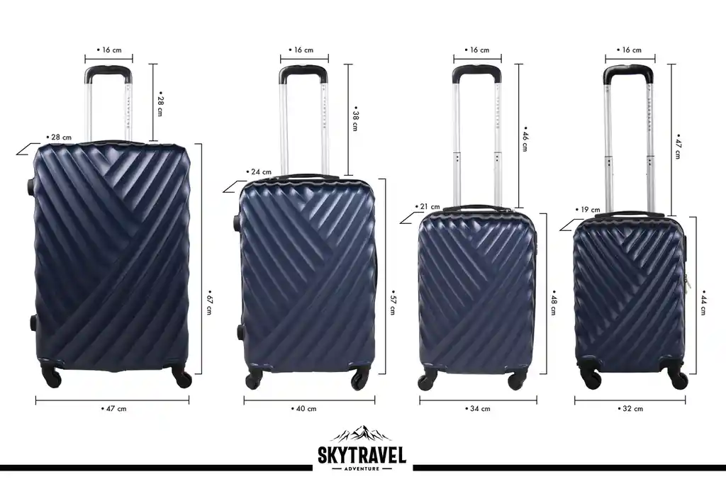 Set 4 Maletas Viaje Rigidas Abs 4 Ruedas Sky Travel