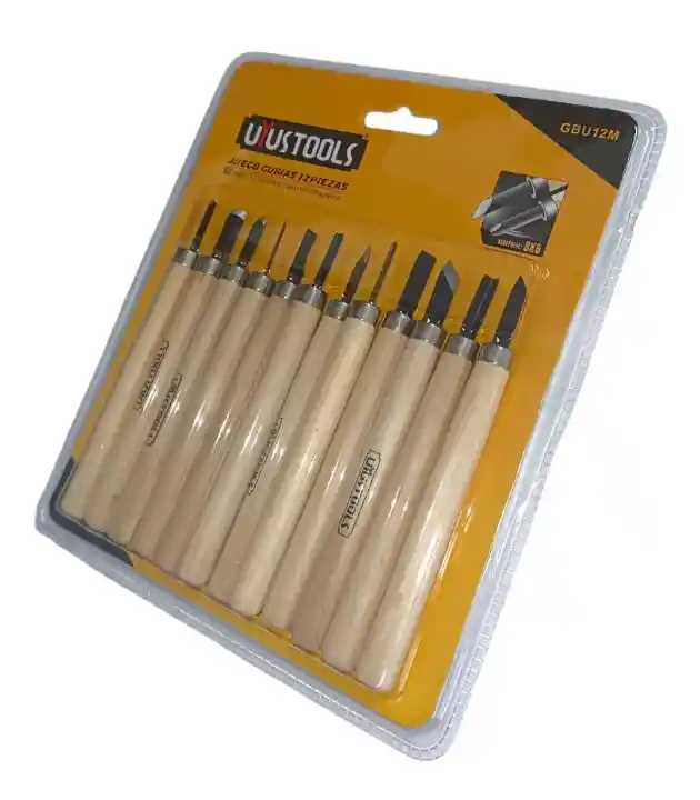 Gubias Pequeñas Para Madera Juego X 12pc