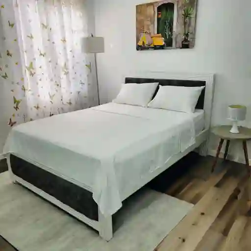 Juego De Sábanas Cama Doble Blanco Hogareto 3001