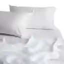 Juego De Sábanas Cama Doble Blanco Hogareto 3001