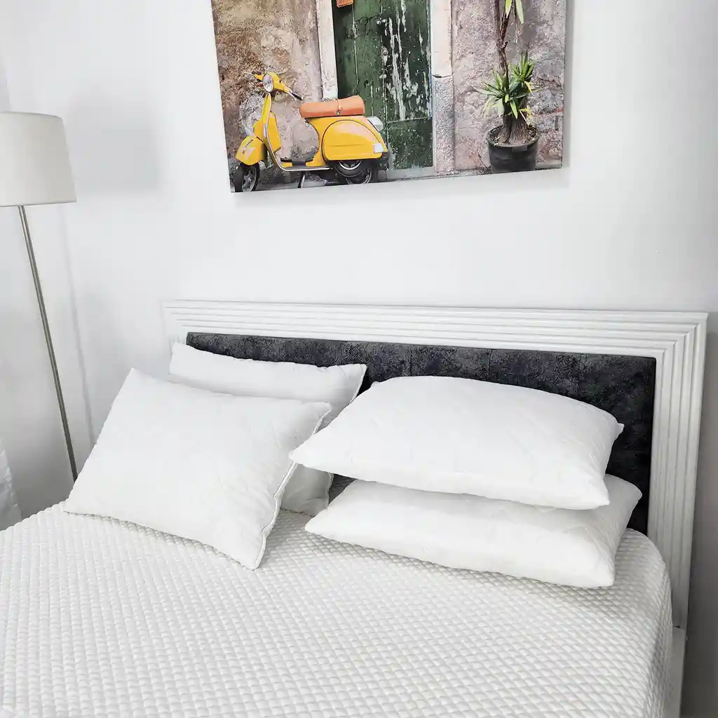 Set X 4 Almohadas Hoteleras Doble Funda Hogareto Blanco