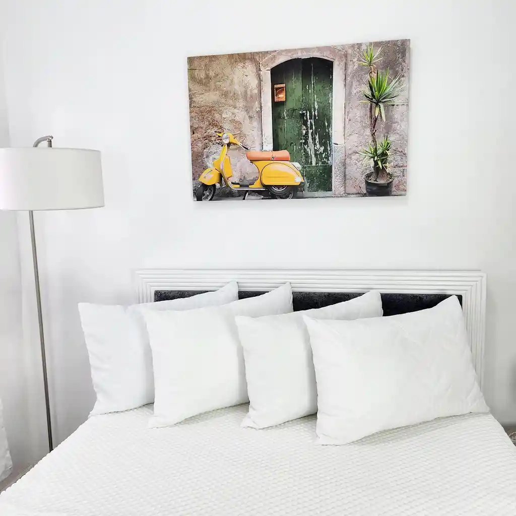 Set X 4 Almohadas Hoteleras Doble Funda Hogareto Blanco