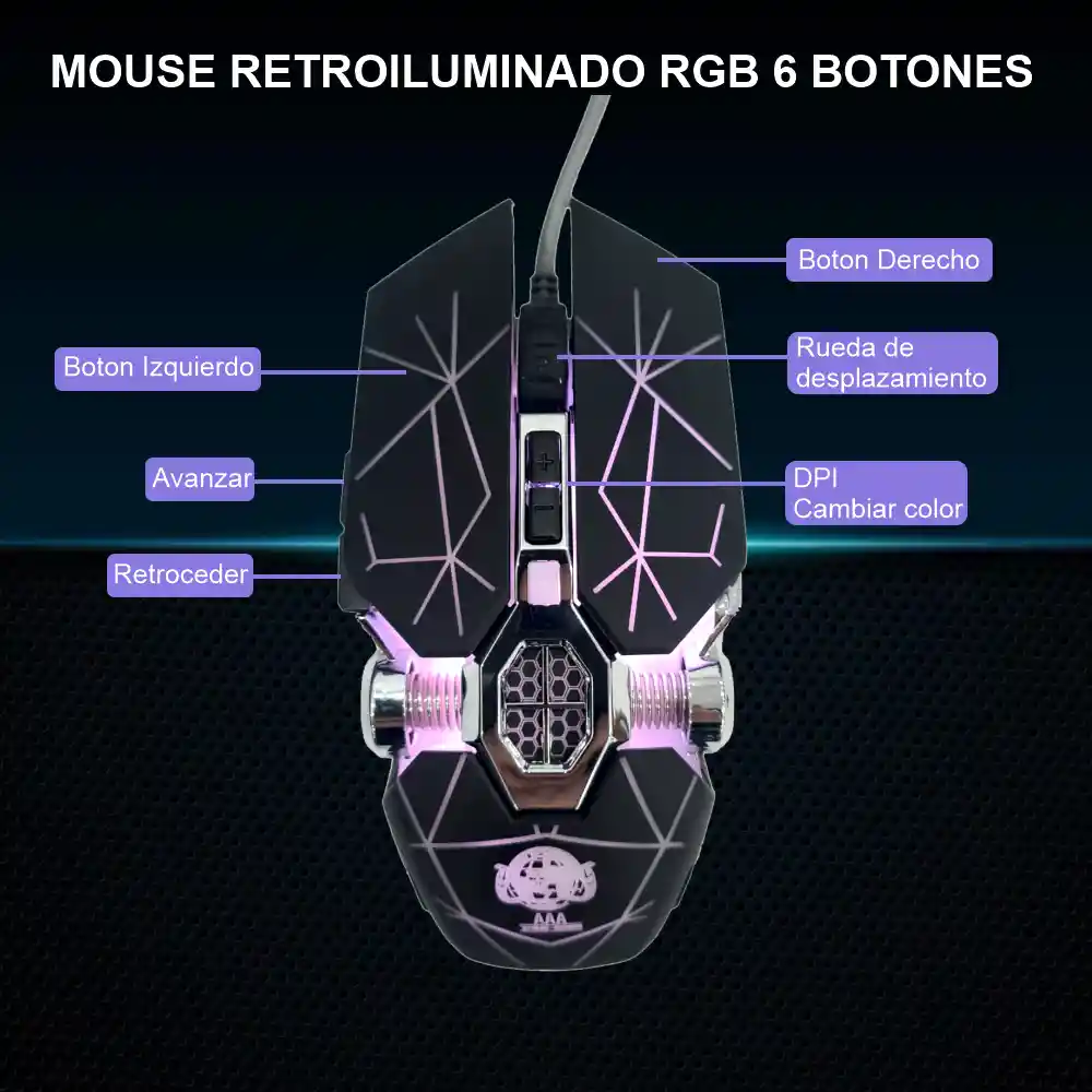 Combo Gamer Para Celular Rgb Convertidor Bluetooth 3en1 G98