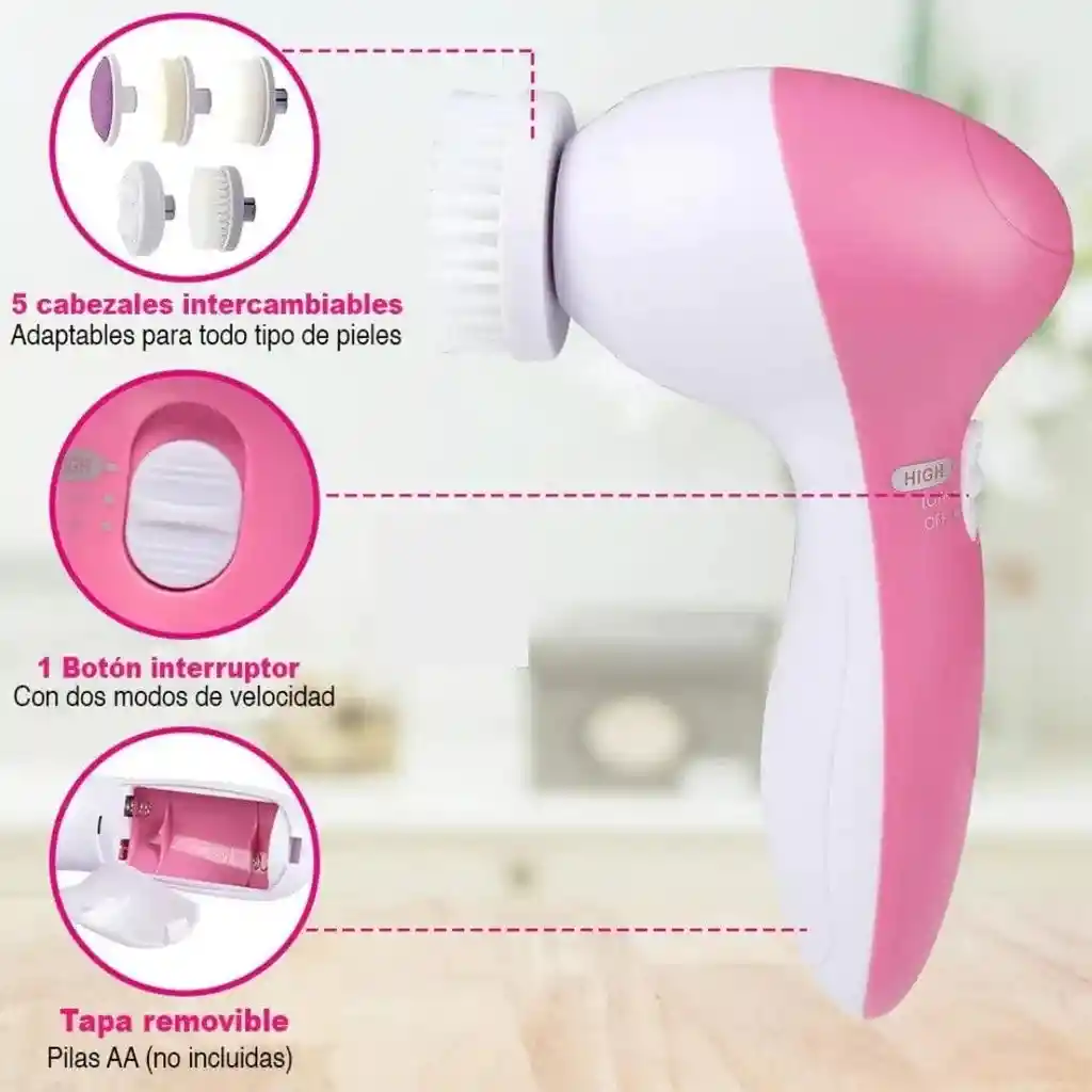  Masajeador Facial 5 In 1 BEAUTY CARE Brush 