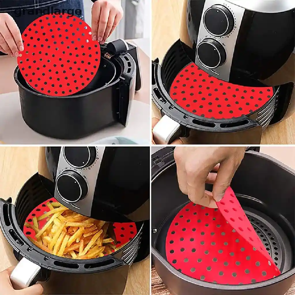 Protector Silicona Anti Adherente Air Fryer 20.2cm Rojo