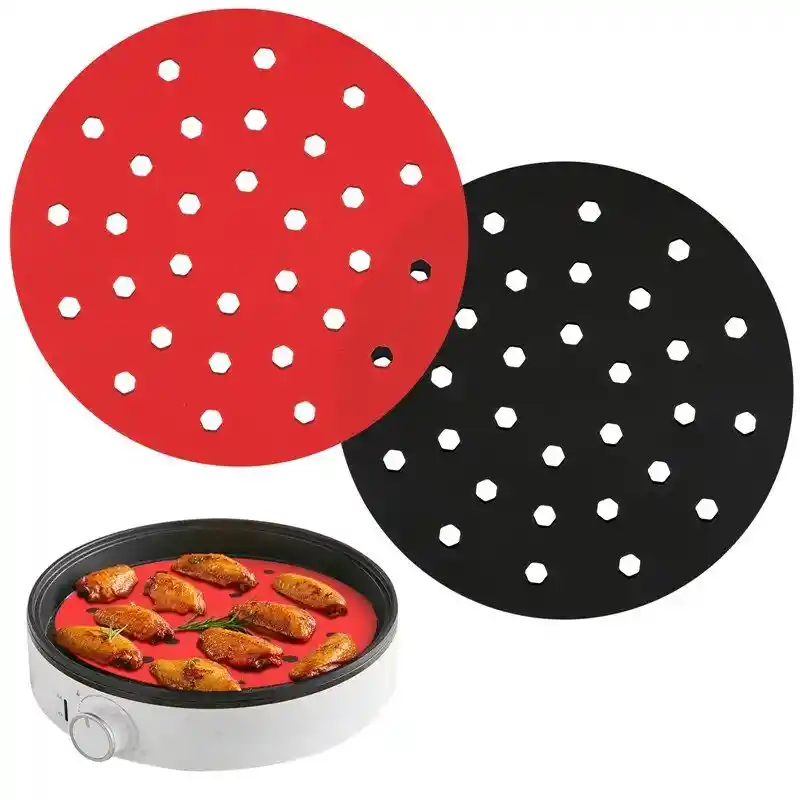 Protector Silicona Anti Adherente Air Fryer 23 Cm Rojo