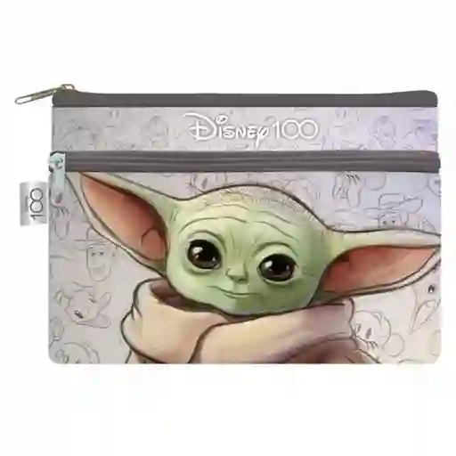 Cartuchera Disney Star Wars Yoda Yoga 2 Bolsillos