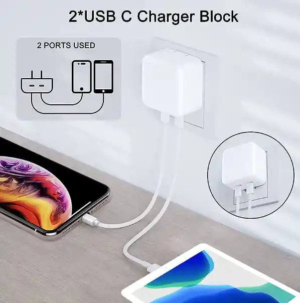 Cargador Para Iphone 13/14/15 Pro Max Android Carga Rapida 35w