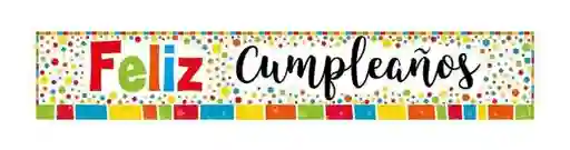 Cartel Metalizado Jumbo Feliz Cumpleaños Multicolor