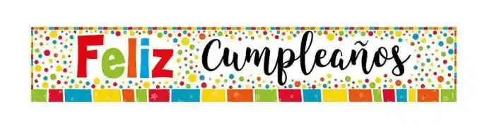 Cartel Metalizado Jumbo Feliz Cumpleaños Multicolor