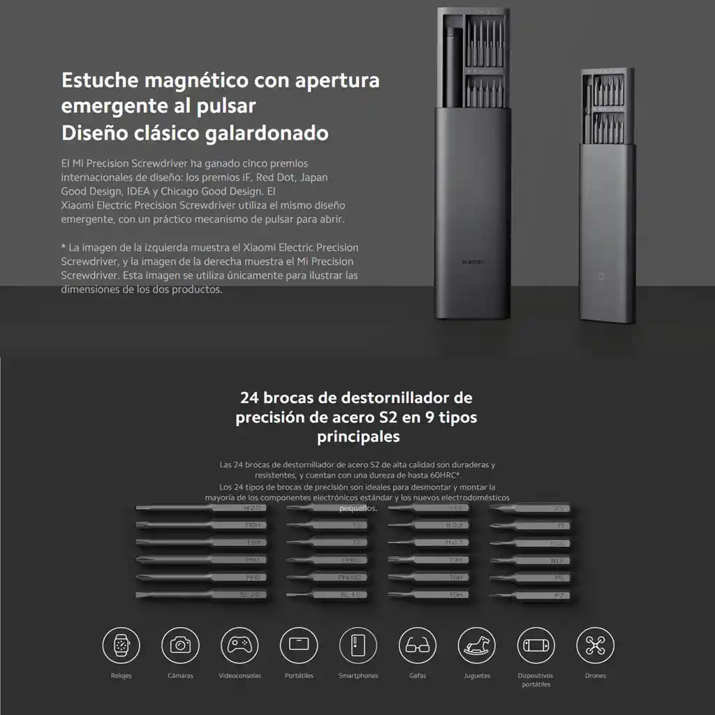 Xiaomi Kit Destornillador Eléctrico De Precisión + 24 Puntas