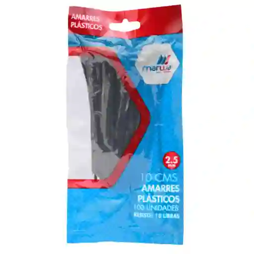 Amarre Plástico De 10 Cm Negro 100% Nylon Marwa X 100 Unidades