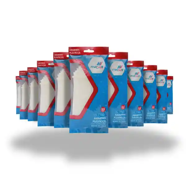 Amarre Plástico De 15 Cm Blanco 100% Nylon Marwa X 100 Unidades