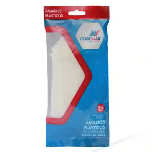Amarre Plástico De 15 Cm Blanco 100% Nylon Marwa X 100 Unidades