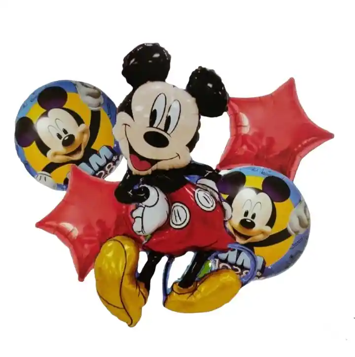 Bouquet X 5 Globos Metalizados Mickey Mouse