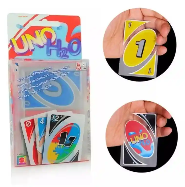 Cartas Juegos De Uno H2o Impermeables Transparentes