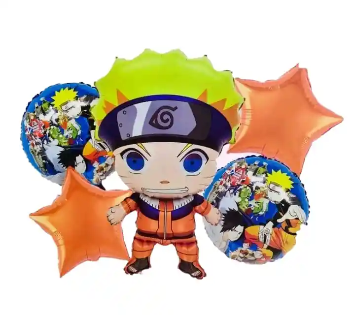 Bouquet X 5 Globos Metalizados Naruto